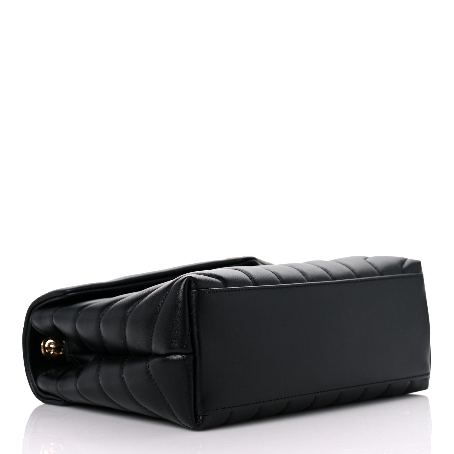 Saint Laurent Calfskin Y Quilted Monogram Small Loulou Chain Satchel Black 4 of 10