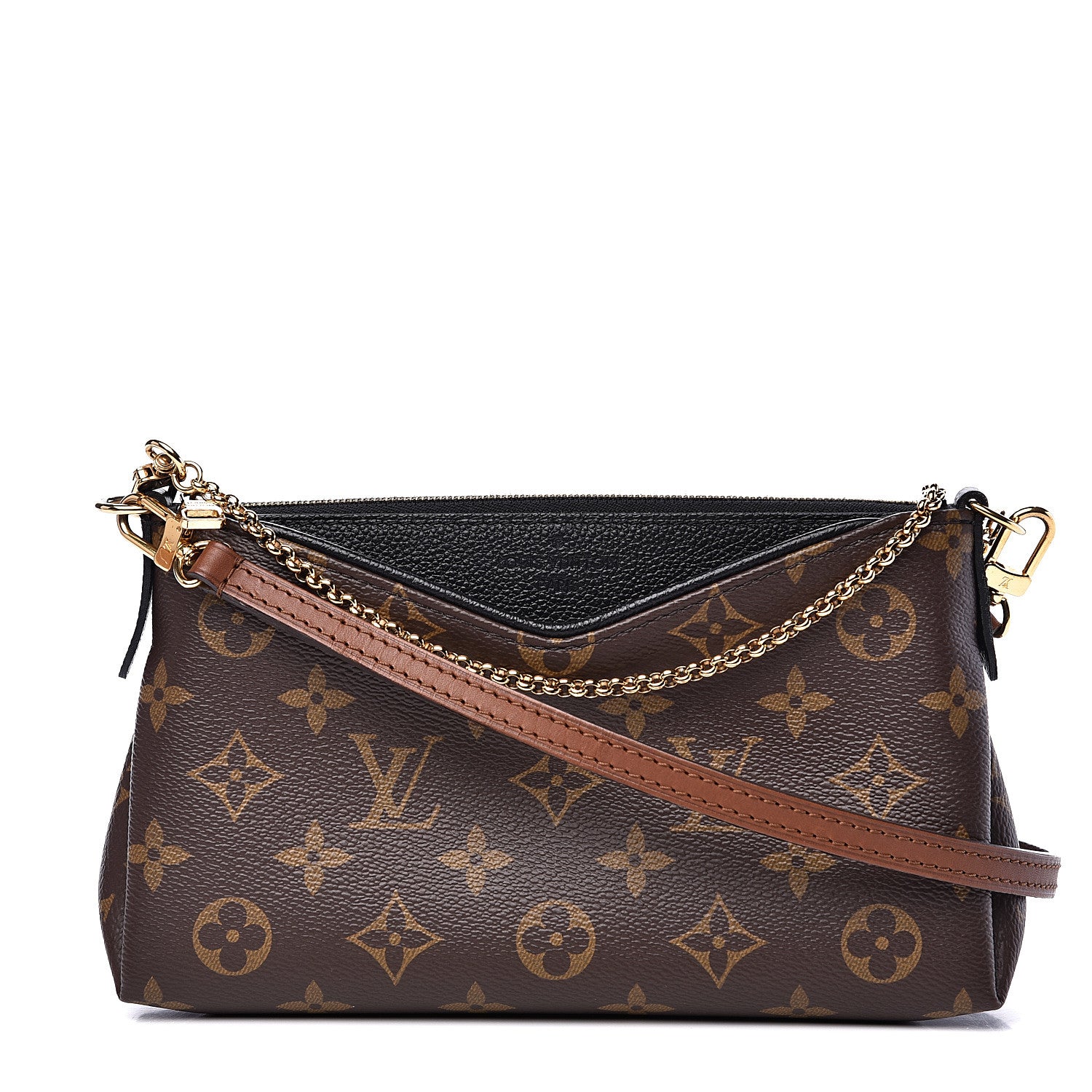 Louis Vuitton Monogram Pallas Clutch Black 1 of 10