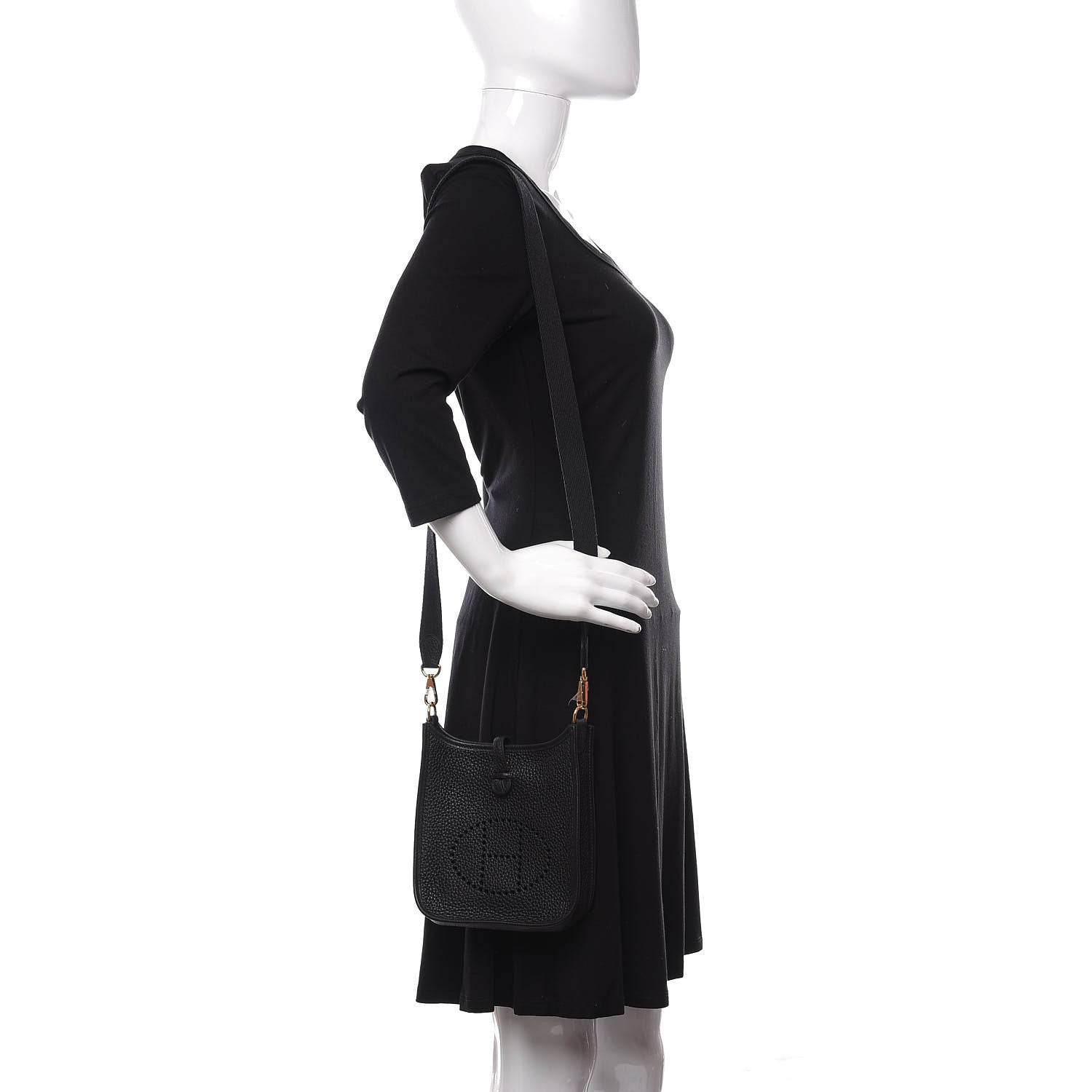 Hermes Taurillon Clemence Evelyne TPM Black 2 of 10