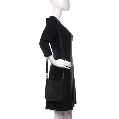 Hermes Taurillon Clemence Evelyne TPM Black 2 of 10