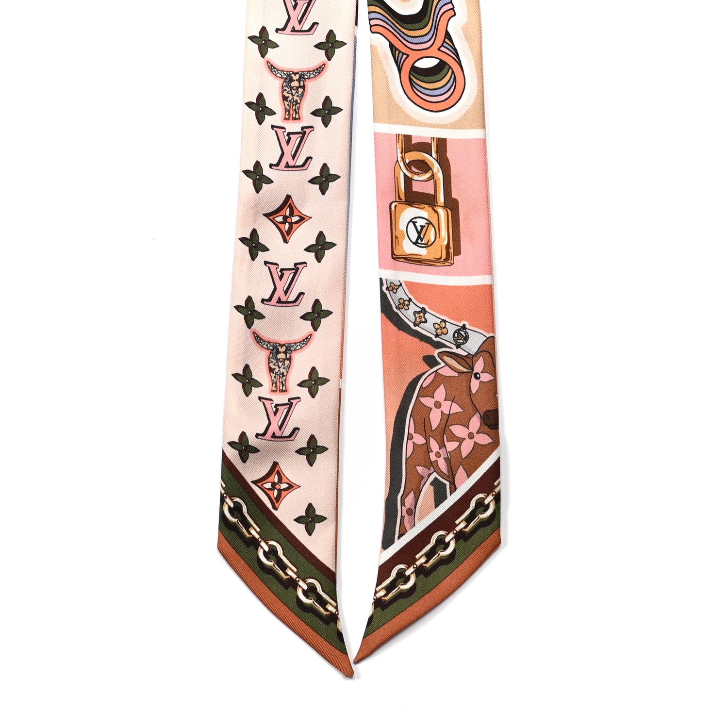 Louis Vuitton Silk Astro Taurus BB Bandeau Beige 2 of 4