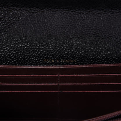 Chanel Caviar Quilted Large Gusset Flap Wallet Black 9 of 11