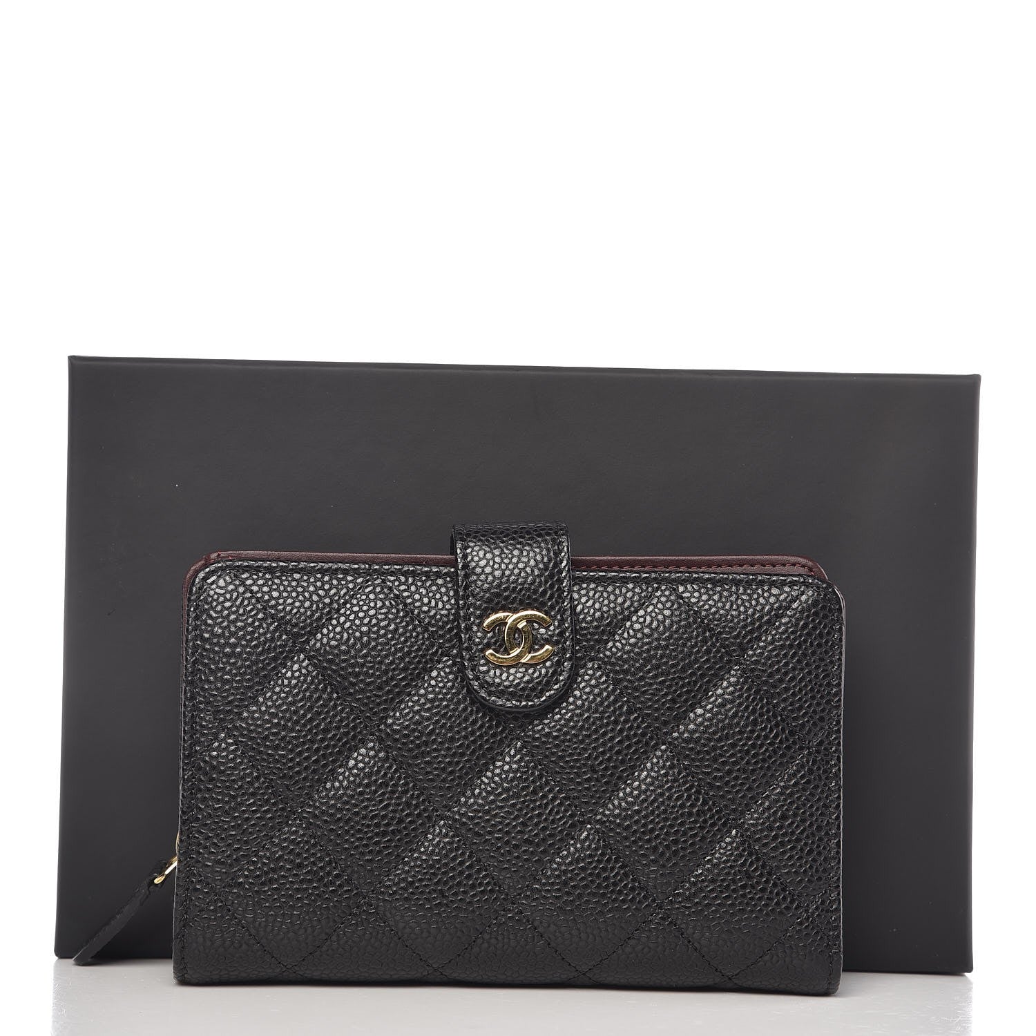 Chanel Caviar Quilted Zipped Pocket Wallet Black 9 of 9