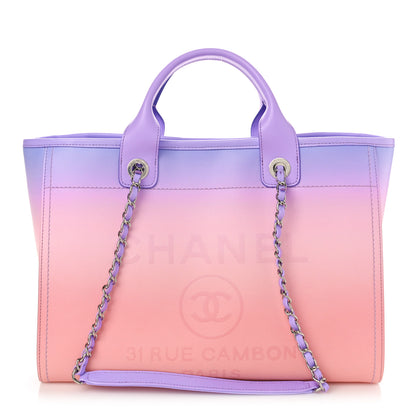 Chanel Shaded Calfskin Medium Deauville Tote Light Purple Pink Coral 2 of 11