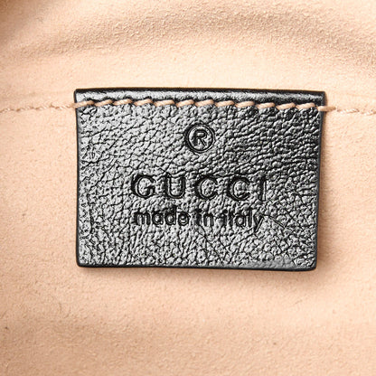 Gucci Monogram Matelasse Diagonal Small GG Marmont Chain Shoulder Bag Beige Black 6 of 11