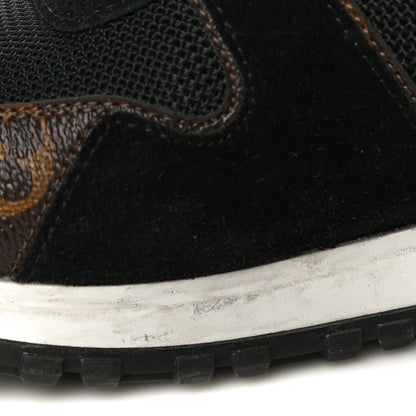 Louis Vuitton Suede Monogram Run Away Sneakers 37.5 Black 16 of 18
