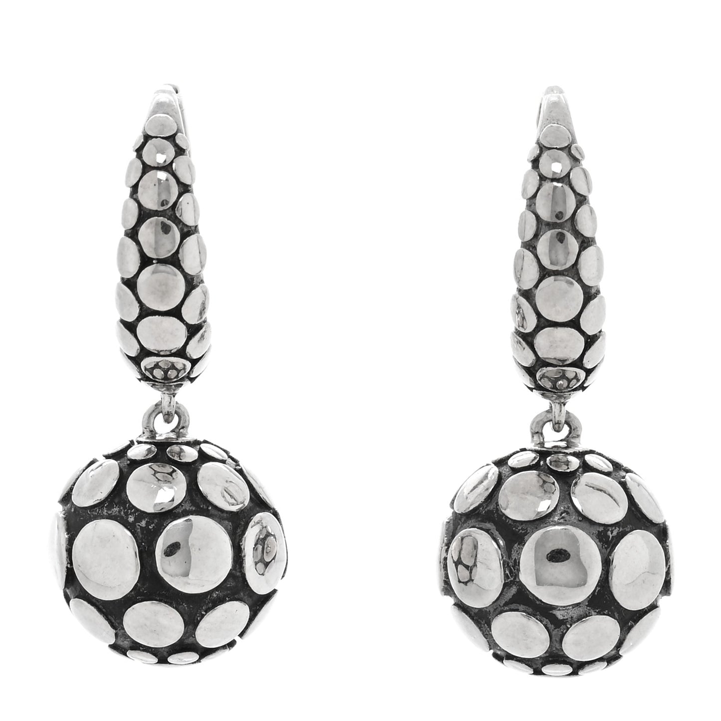 Sterling Silver Dot Drop Earrings