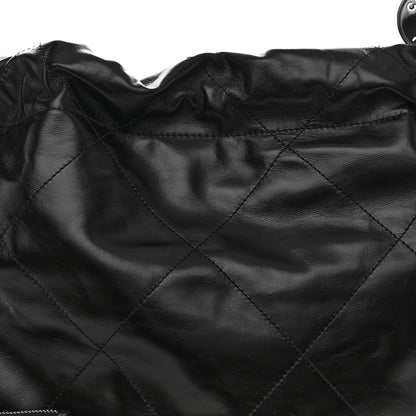 Chanel Shiny Calfskin Quilted Large Chanel 22 So Black 8 of 10