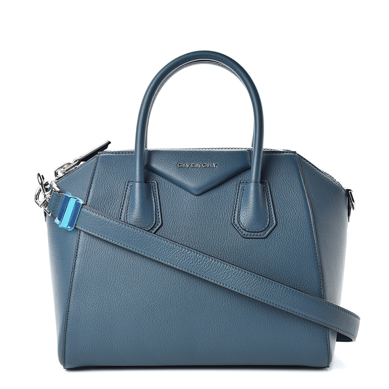 Givenchy Sugar Goatskin Small Antigona Oil Blue 1 of 10