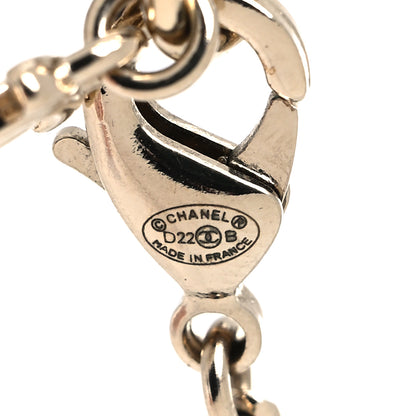 Chanel Resin Crystal CC Heart Necklace Black Gold 5 of 5