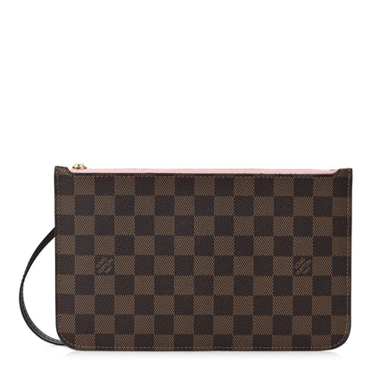 Louis Vuitton Damier Ebene Neverfull MM GM Pochette Rose Ballerine 1 of 9