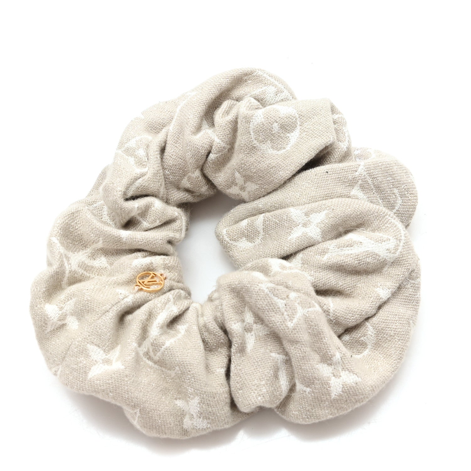 Louis Vuitton Cotton Denim Chouchou Scrunchy Beige 1 of 3