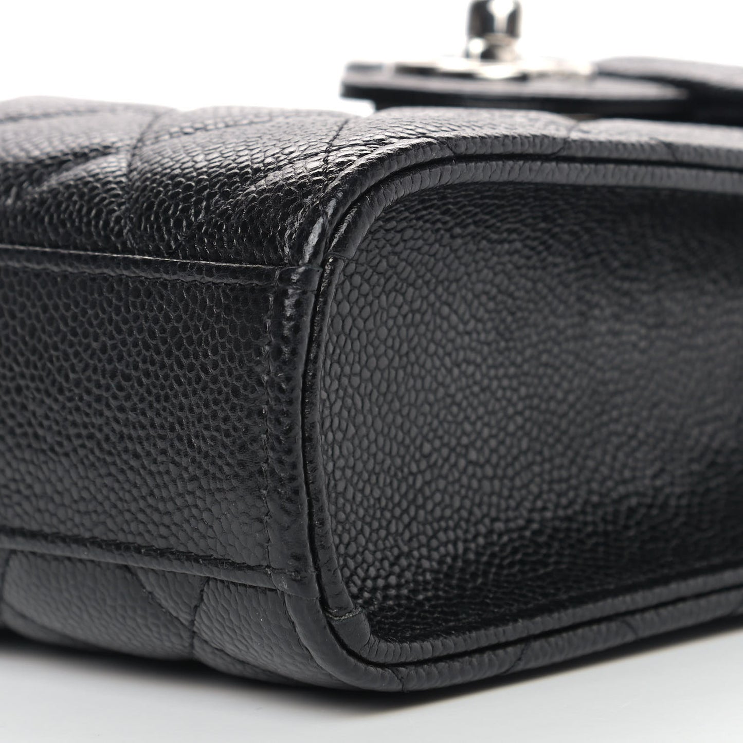 Caviar Quilted Classic Phone Holder Black