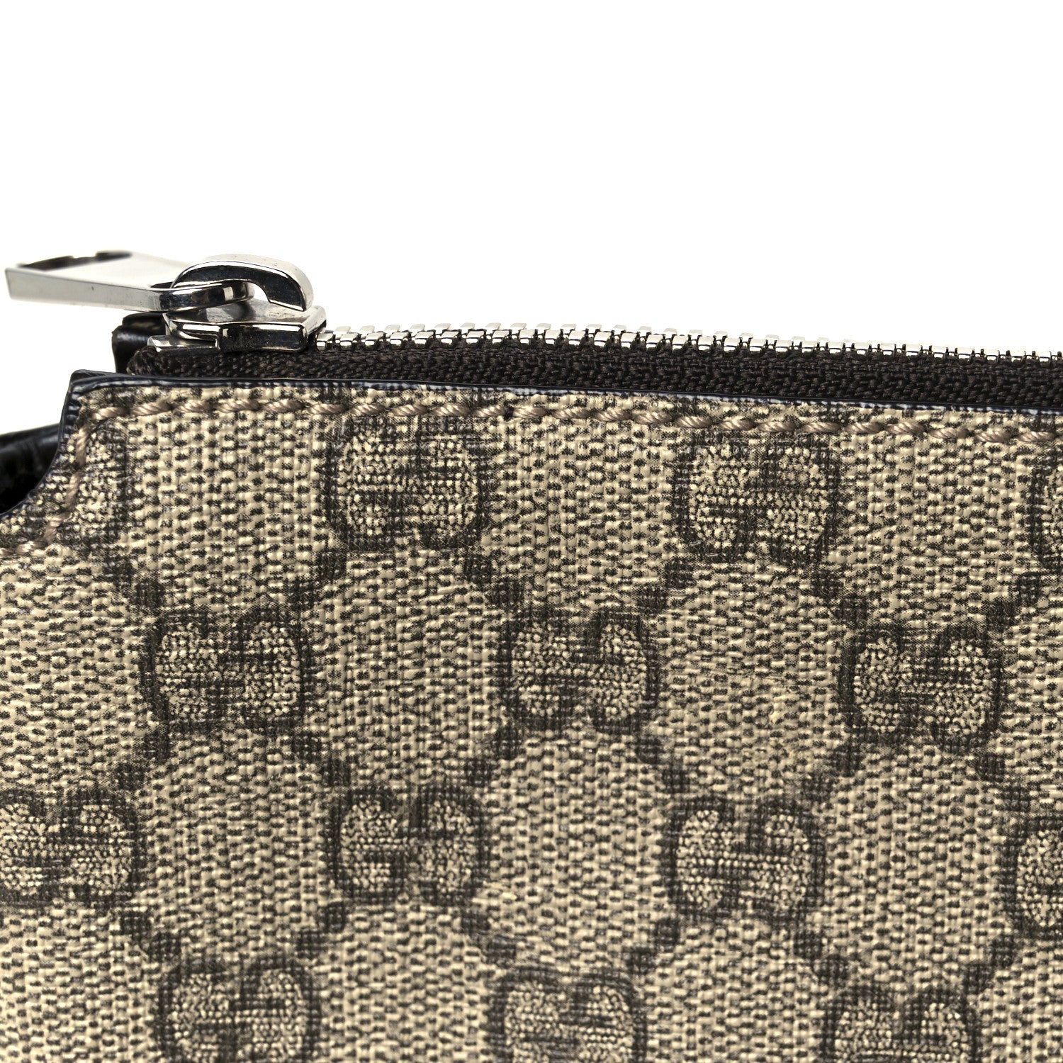 Gucci GG Supreme Monogram Selleria Calfskin Small Flat Messenger Bag Beige Ebony Cocoa Marrone Scuro 13 of 13