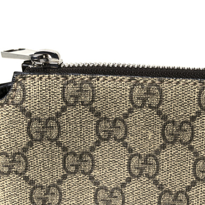 Gucci GG Supreme Monogram Selleria Calfskin Small Flat Messenger Bag Beige Ebony Cocoa Marrone Scuro 13 of 13