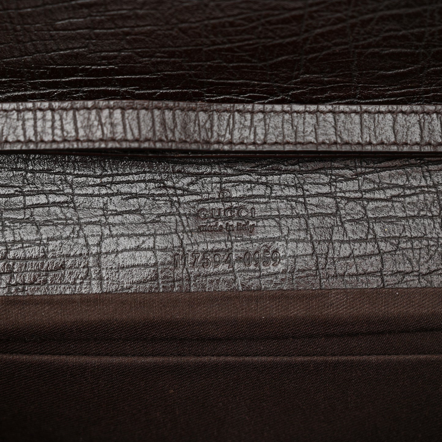 Monogram Bamboo Bar Clutch Dark Brown