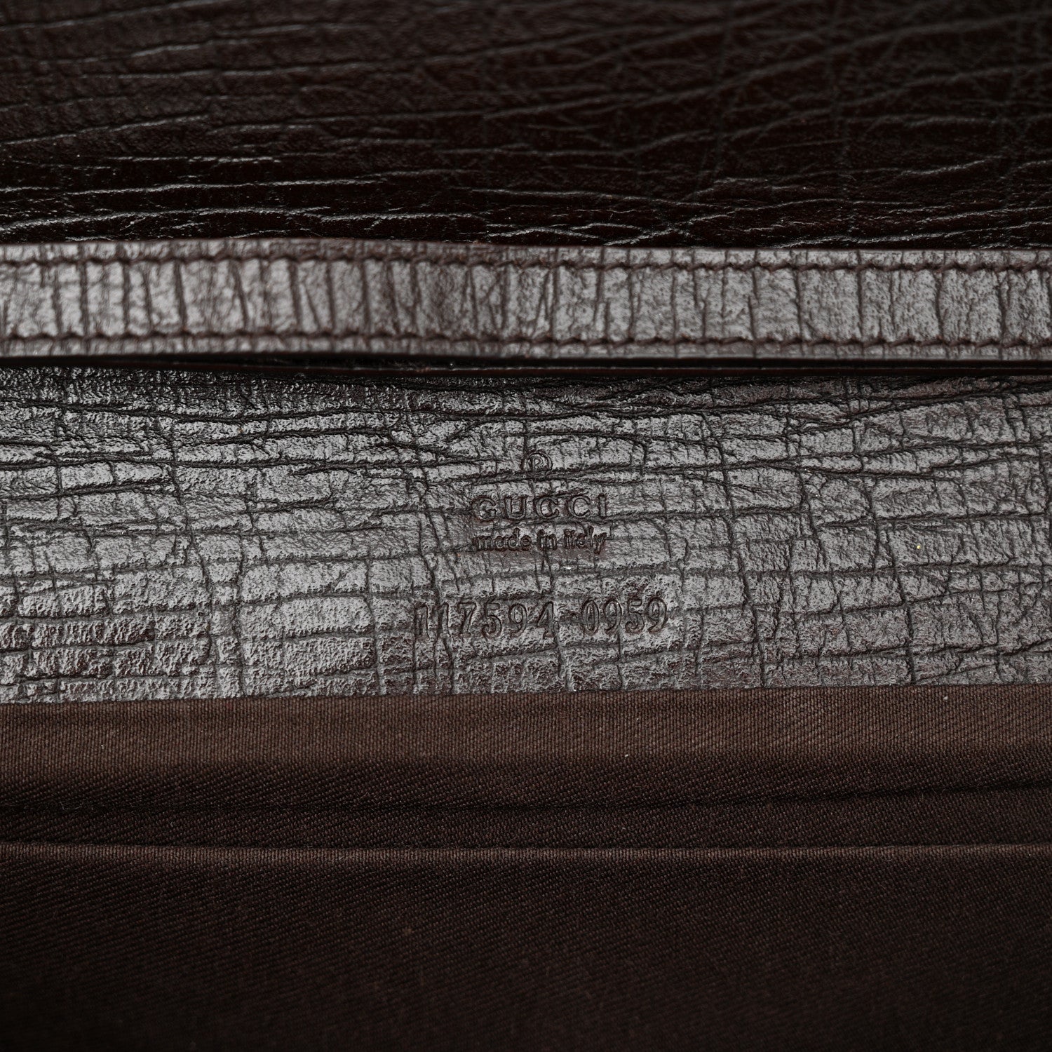 Gucci Monogram Bamboo Bar Clutch Dark Brown 6 of 9
