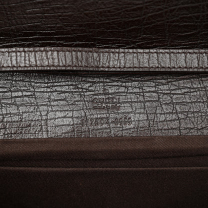 Gucci Monogram Bamboo Bar Clutch Dark Brown 6 of 9