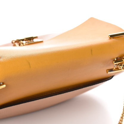 Chloe Grained Calfskin Lambskin Medium Bi-Color Drew Shoulder Bag Wet Sand Sunflower 9 of 13