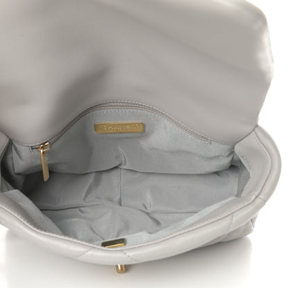 Chanel Goatskin Quilted Medium Chanel 19 Flap Grey 5 of 10