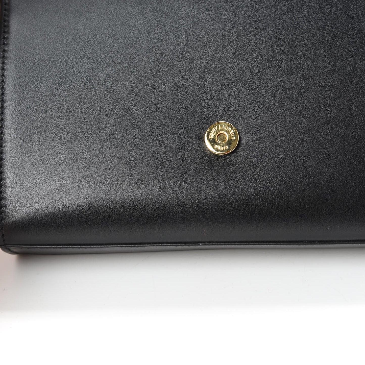 Smooth Calfskin Small Classic Monogram Kate Tassel Satchel Black