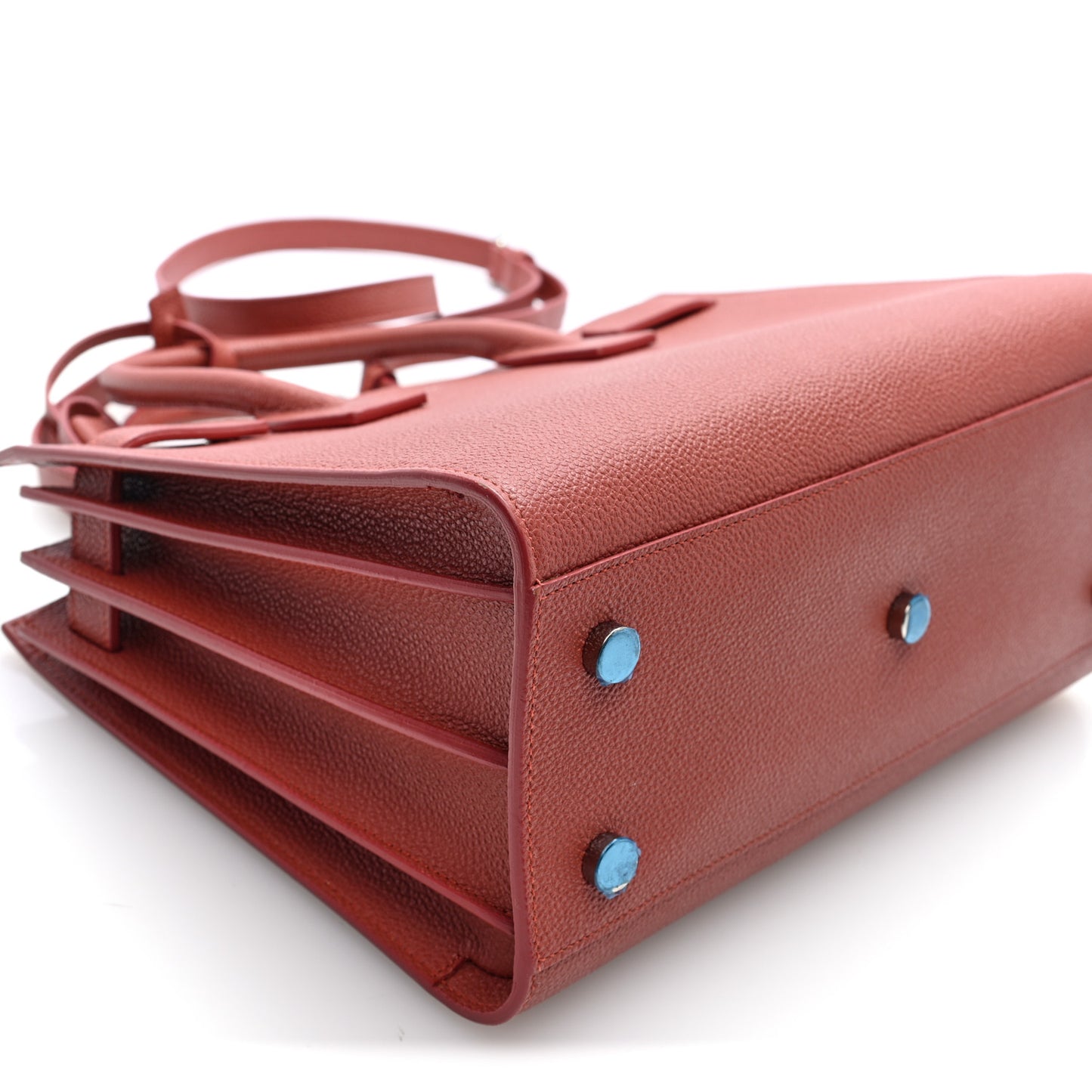 Grained Calfskin Topstich Baby Sac De Jour Mystic Rose