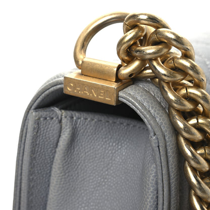 Chanel Caviar Quilted Small Boy Flap Light Grey 11 of 12