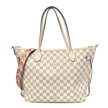 Louis Vuitton Damier Azur Braided Neverfull MM Pink 1 of 10