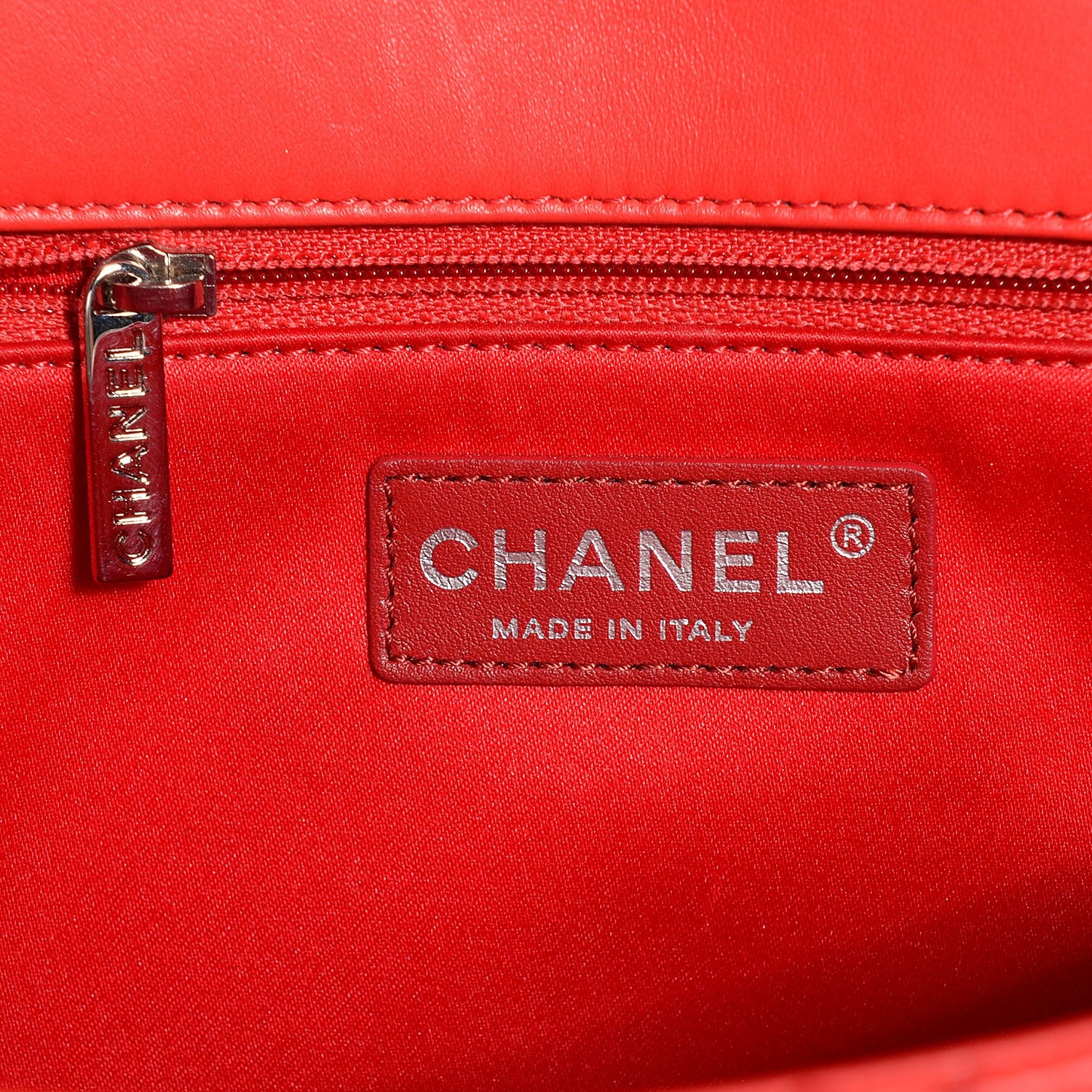 Chanel Lambskin Quilted Easy Carry Jumbo Flap Red 7 of 9
