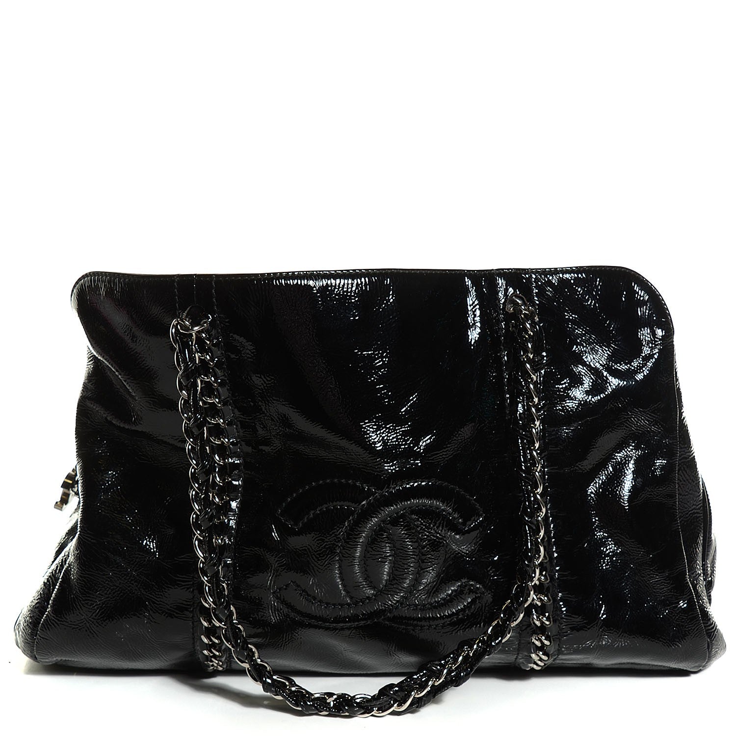 Chanel Patent Calfskin Large Luxe Ligne Tote Black 1 of 8