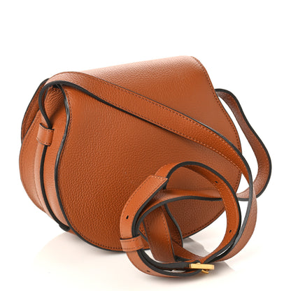 Chloe Grained Calfskin Studded Small Marcie Saddle Tan 3 of 9