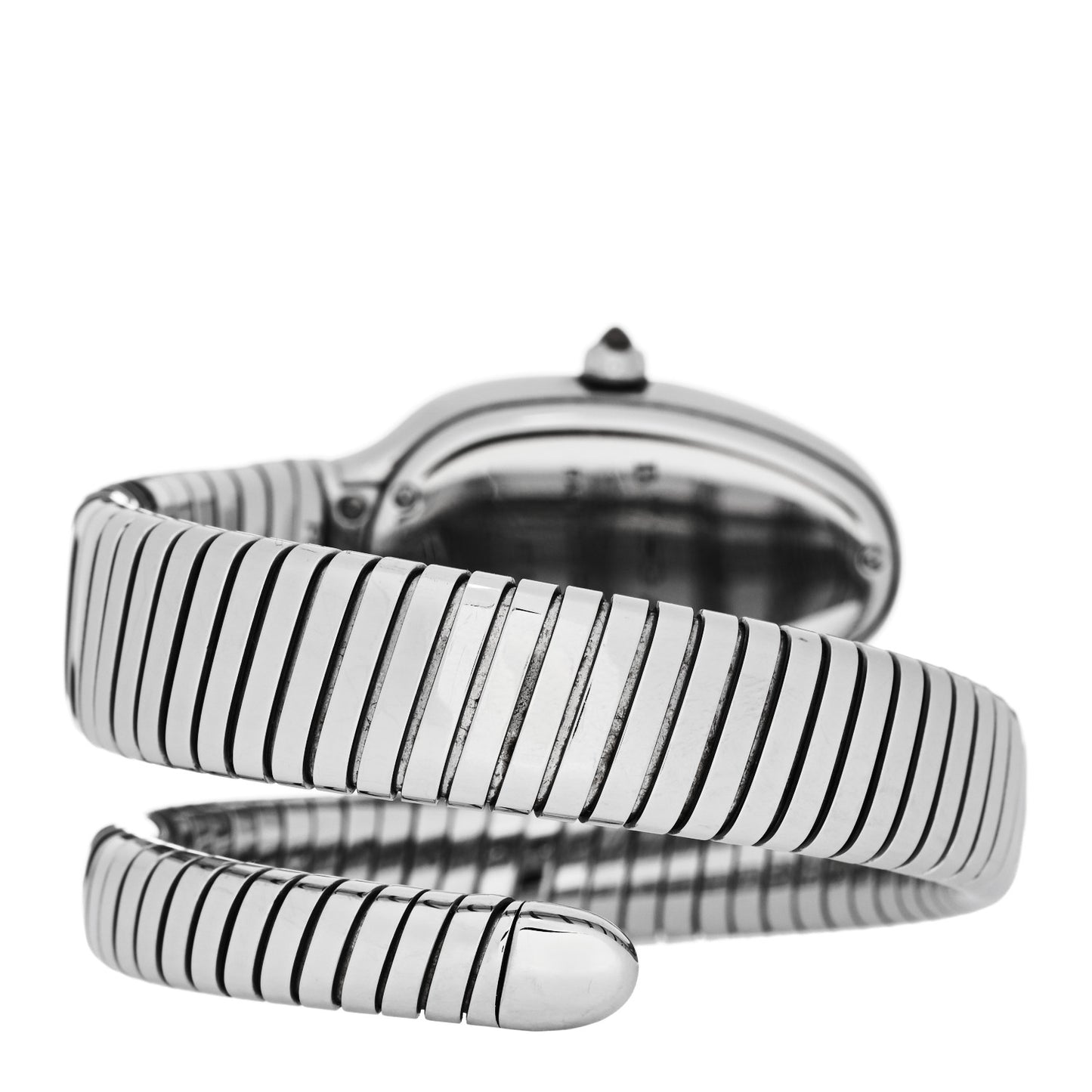 Stainless Steel 35mm Serpenti Tubogas Quartz Watch Black