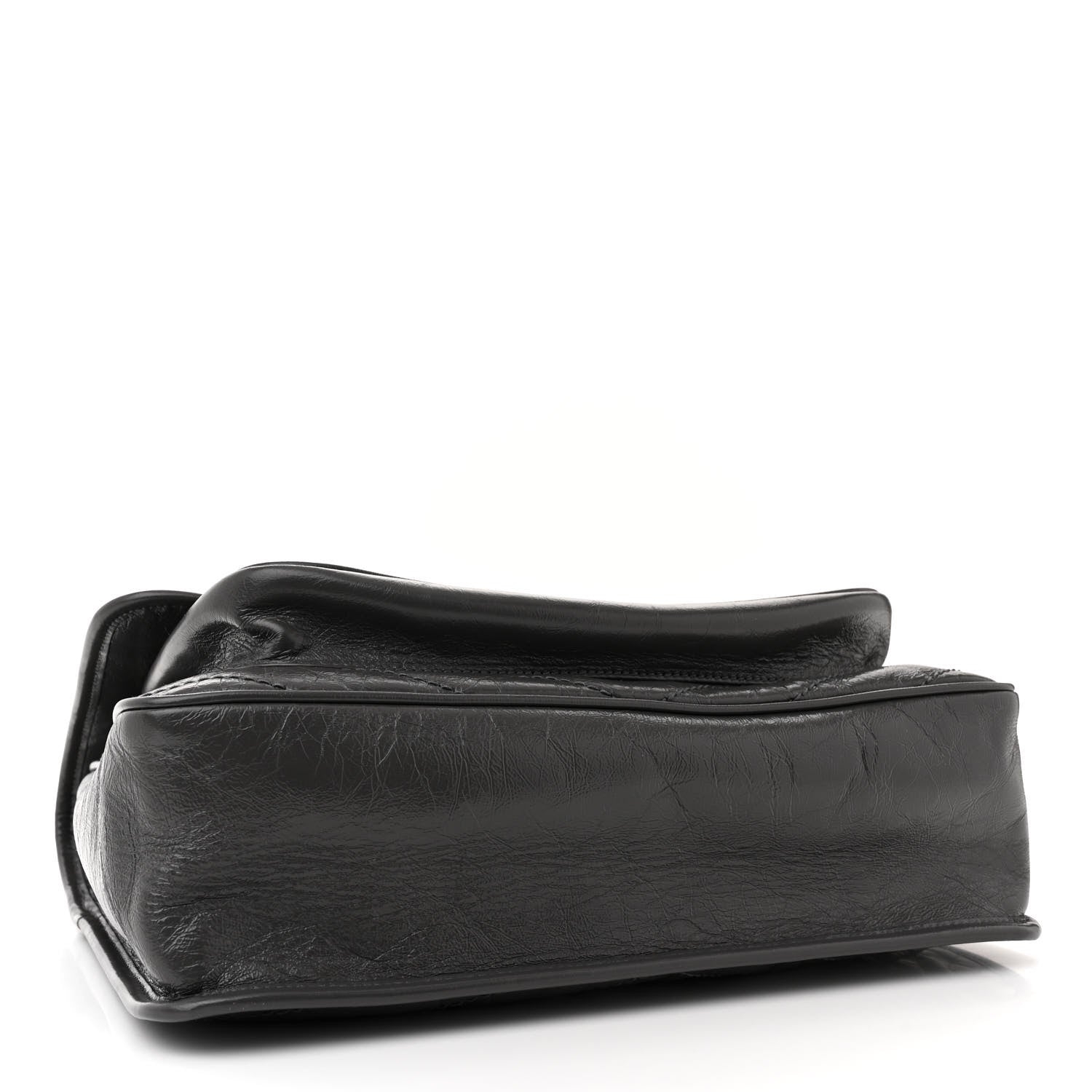 Saint Laurent Crinkled Calfskin Matelasse Monogram Large Niki Chain Satchel Fog 4 of 10