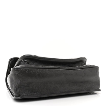 Saint Laurent Crinkled Calfskin Matelasse Monogram Large Niki Chain Satchel Fog 4 of 10