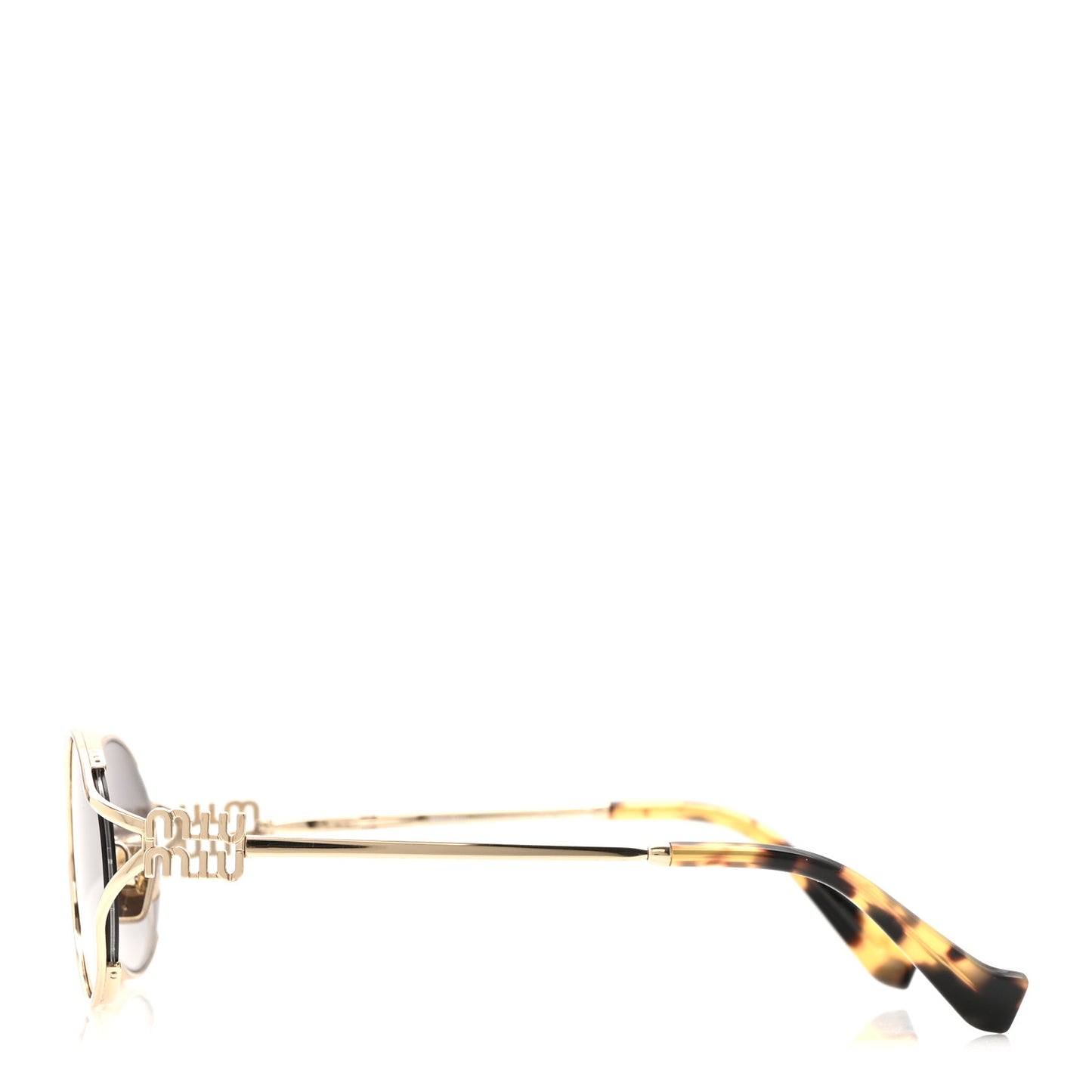 Metal Oval Sunglasses SMU52Y Black Silver