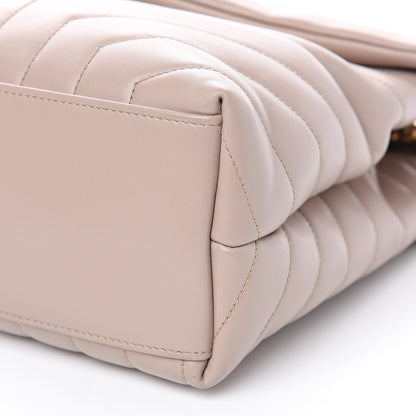 Saint Laurent Calfskin Y Quilted Monogram Medium Loulou Chain Satchel Light Natural 11 of 11
