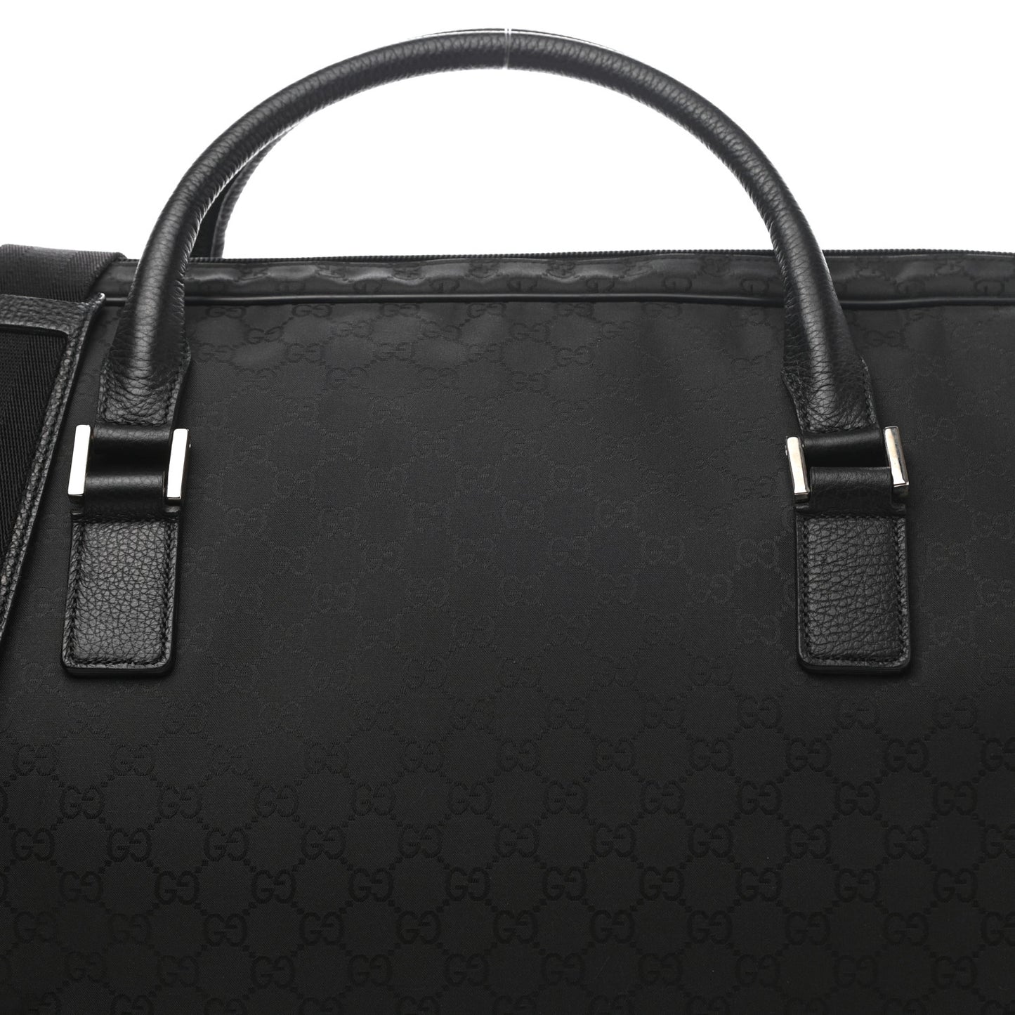 Nylon Monogram Large Duffle Bag Black