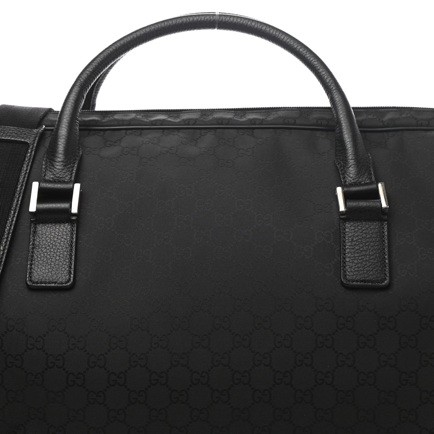 Gucci Nylon Monogram Large Duffle Bag Black 7 of 9