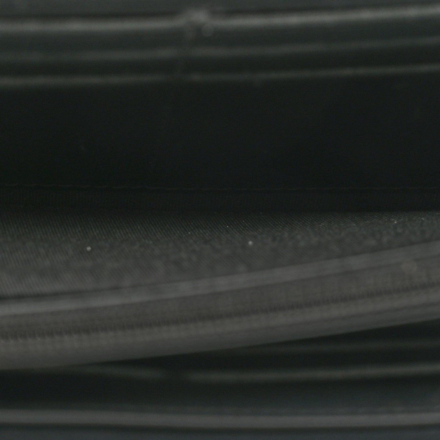 Patent Quilted Large Brilliant Flap Wallet Black