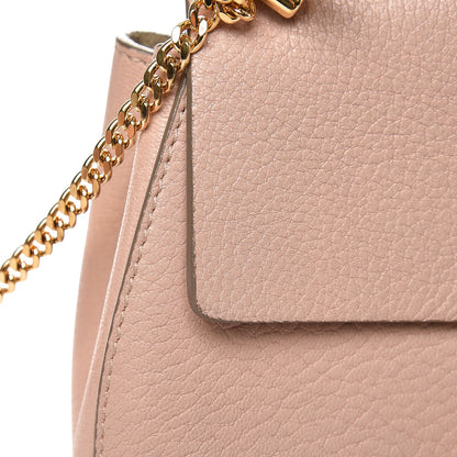 Chloe Grained Lambskin Mini Drew Shoulder Bag Cement Pink 8 of 9