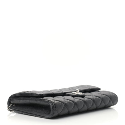 Chanel Caviar Quilted Clutch With Chain Flap Black 4 of 9