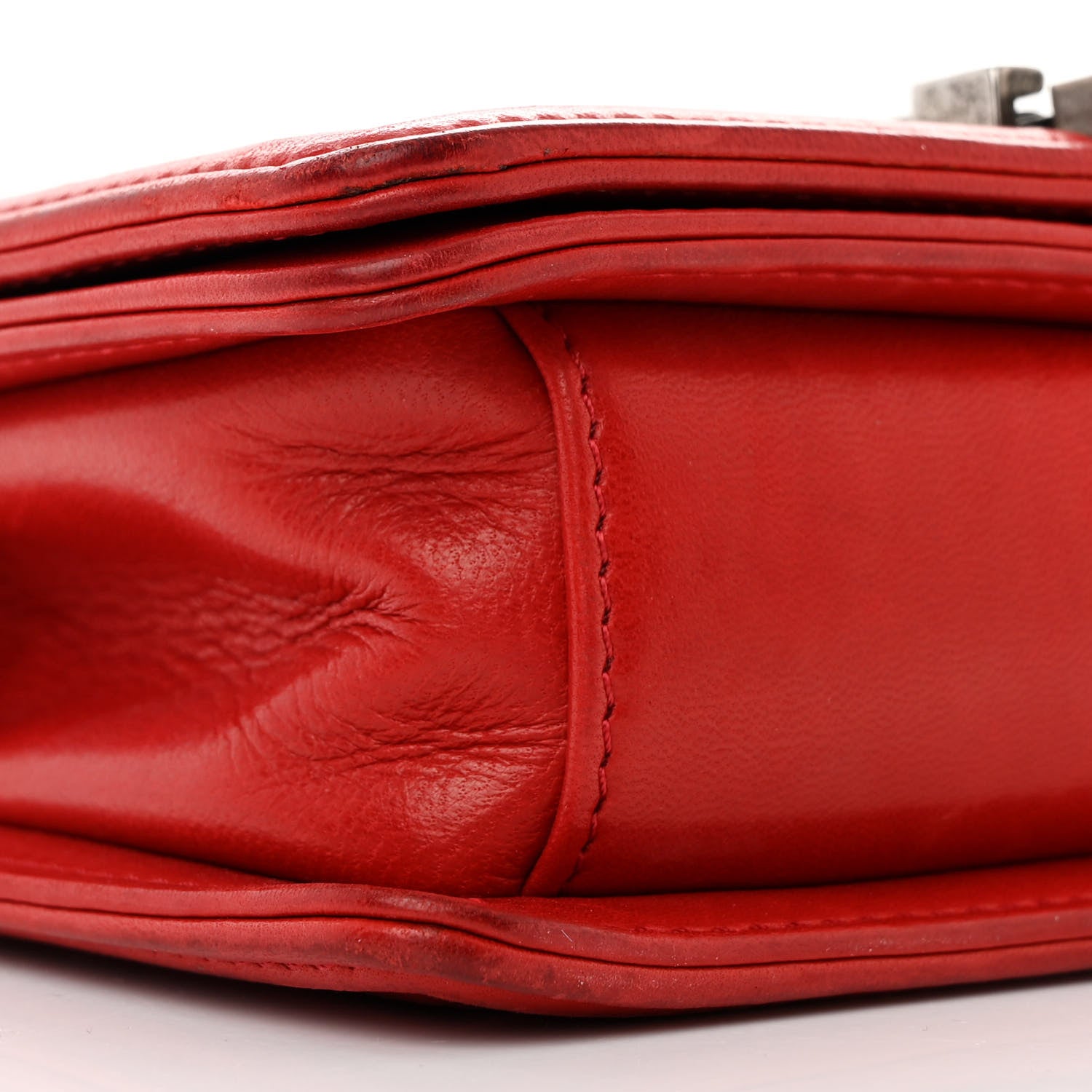 Chanel Galuchat Stingray Small Boy Flap Red 9 of 13