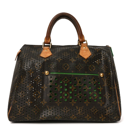 Louis Vuitton Monogram Perforated Speedy 30 Green 1 of 9