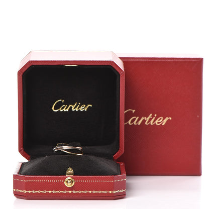 Cartier 18K Pink Yellow White Gold Extra Small Trinity Ring 51 5.75 7 of 7