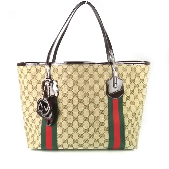 Gucci Monogram Web Large Jolie Tote Brown 1 of 9