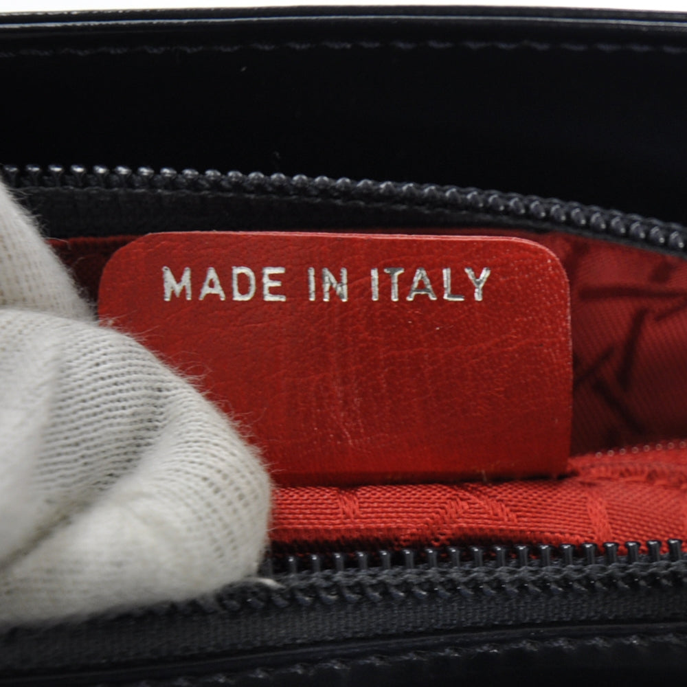 Patent Medium Lady Dior Navy Blue