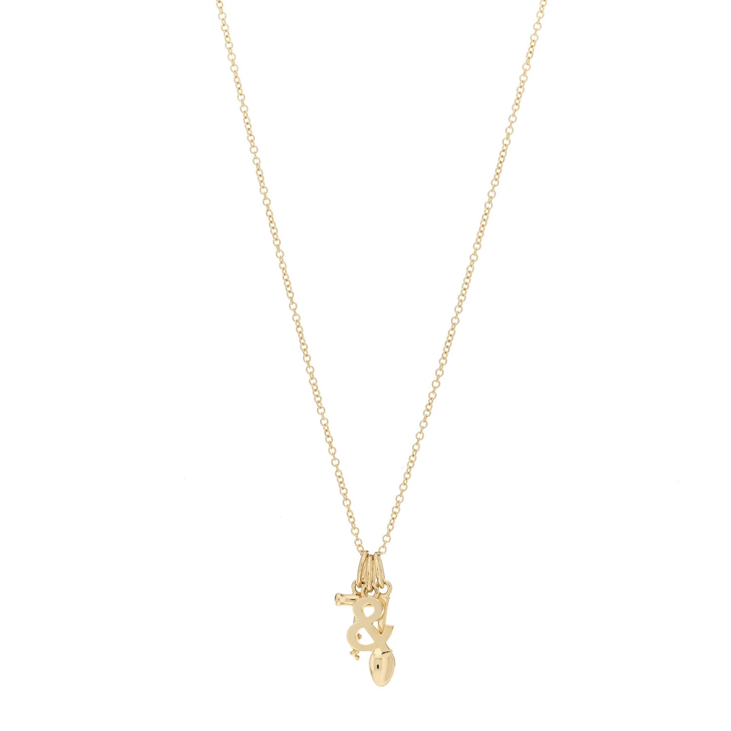 18K Yellow Gold Wine and Dine Pendant Necklace