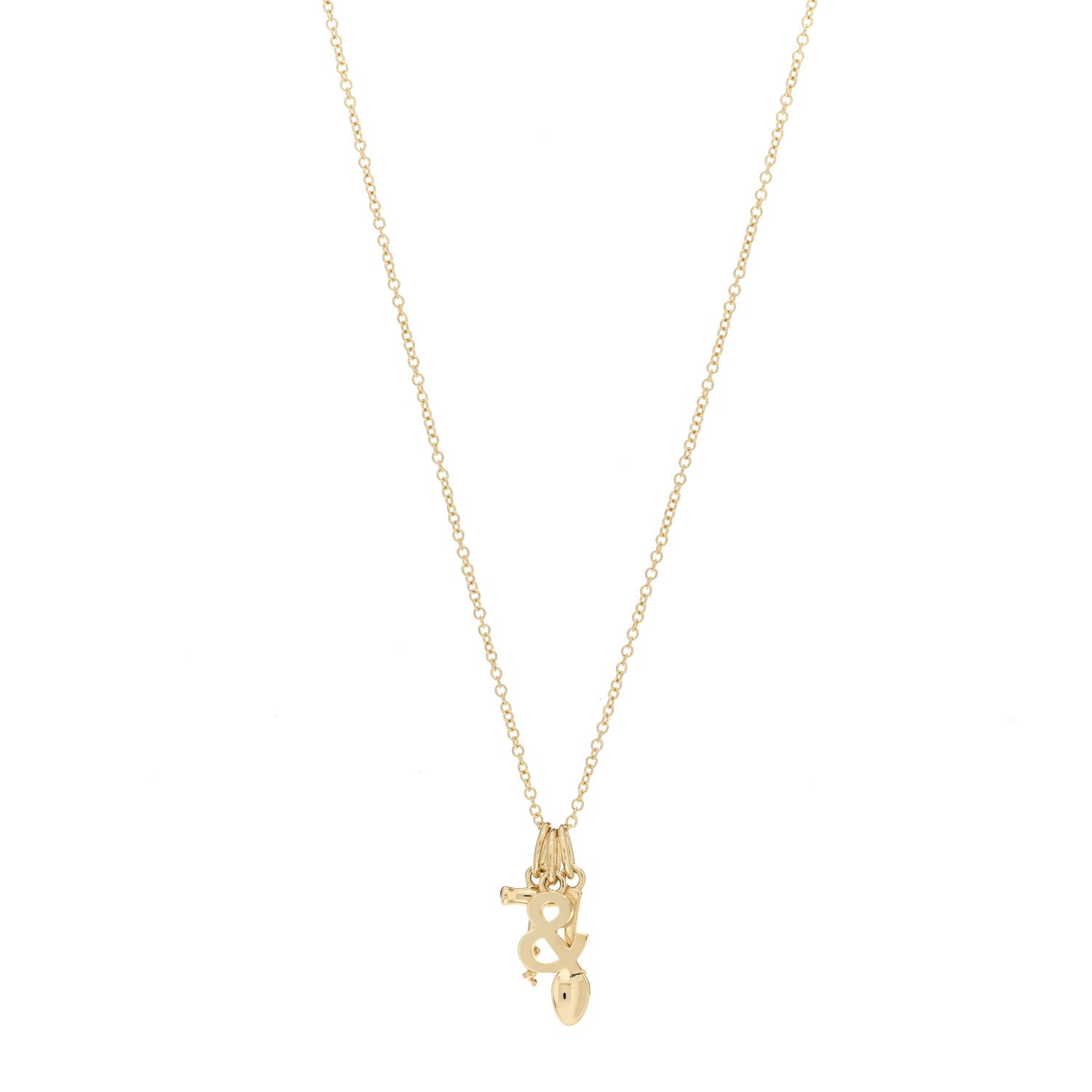 Tiffany 18K Yellow Gold Wine and Dine Pendant Necklace 1 of 4