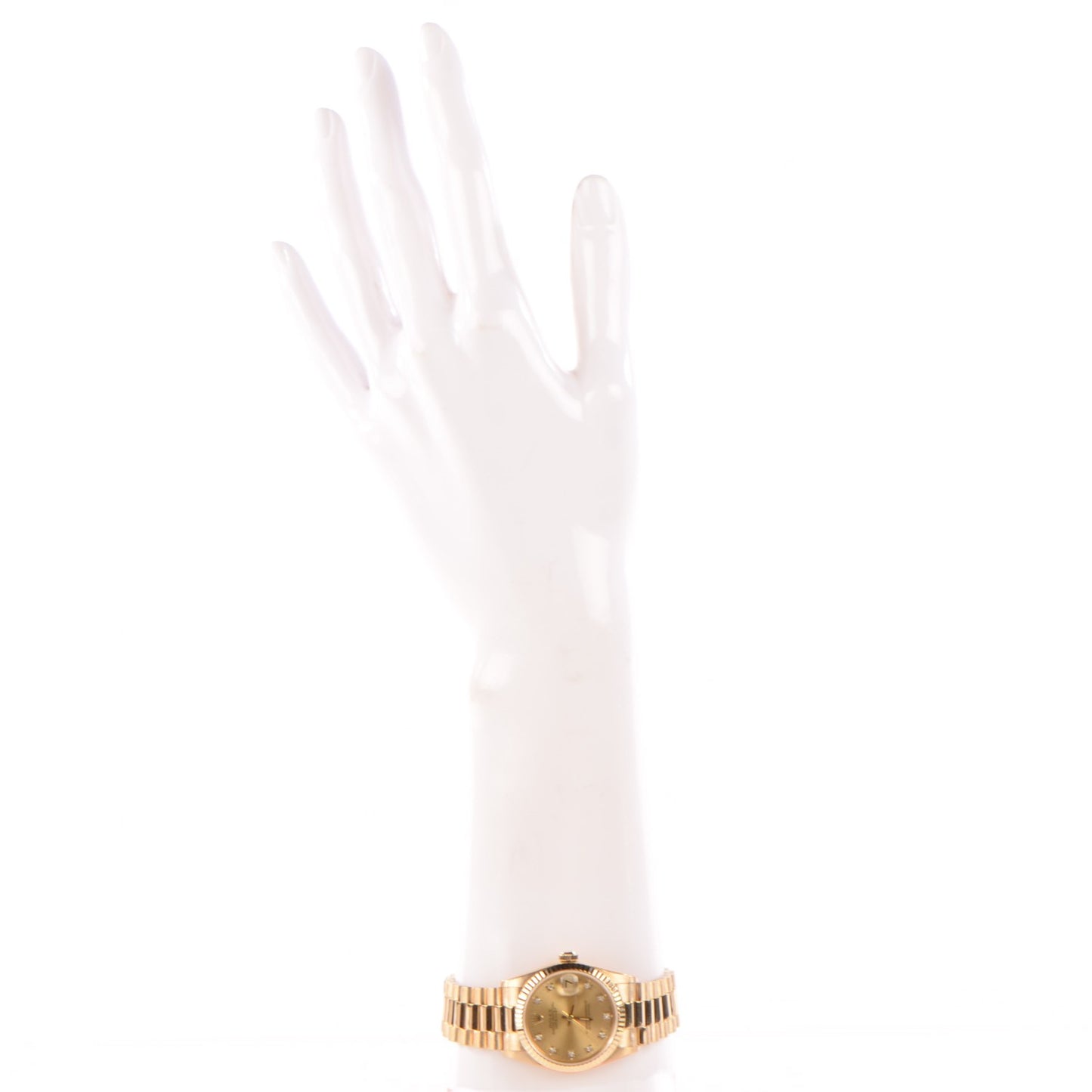 18K Yellow Gold Diamond 31mm Oyster Perpetual Datejust President Watch Champagne 68278