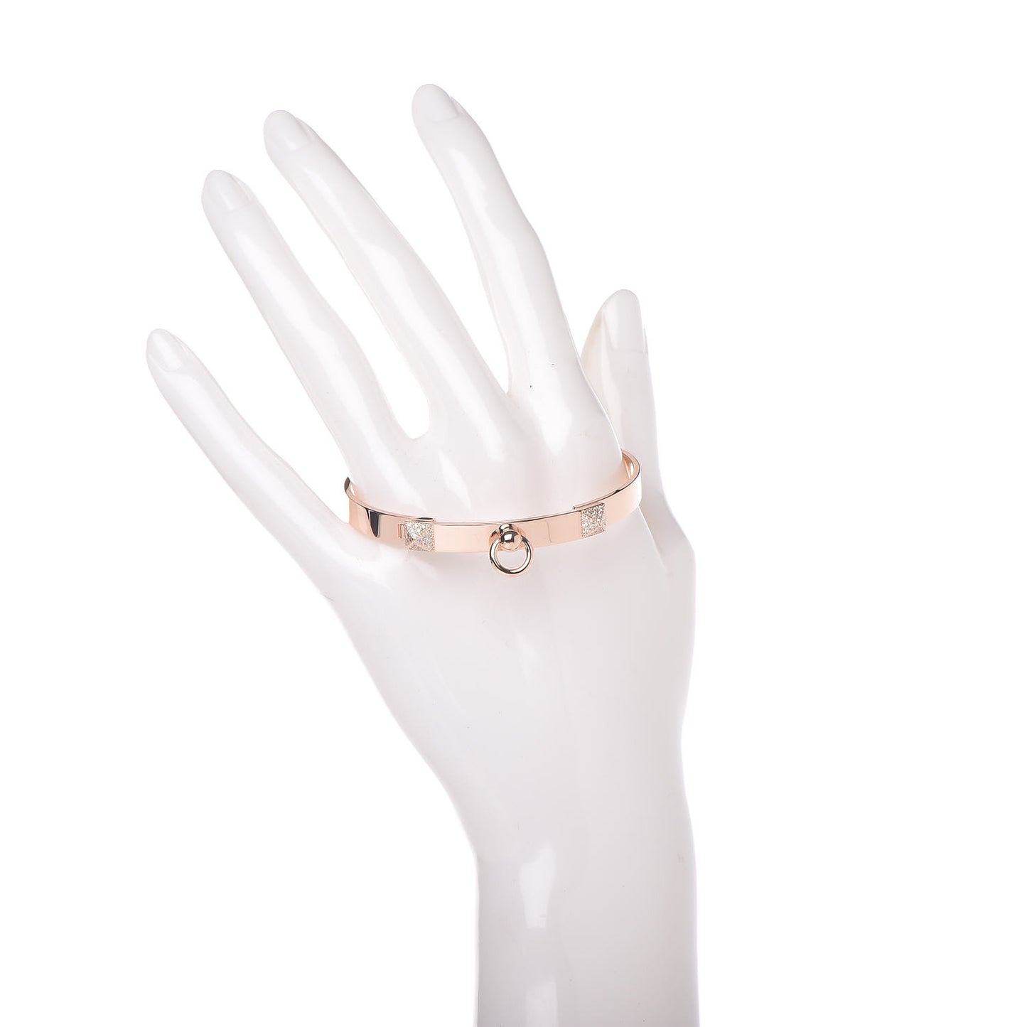 18K Rose Gold Diamond PM Collier De Chien Bracelet SH